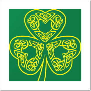 Celtic Knot Shamrock Posters and Art